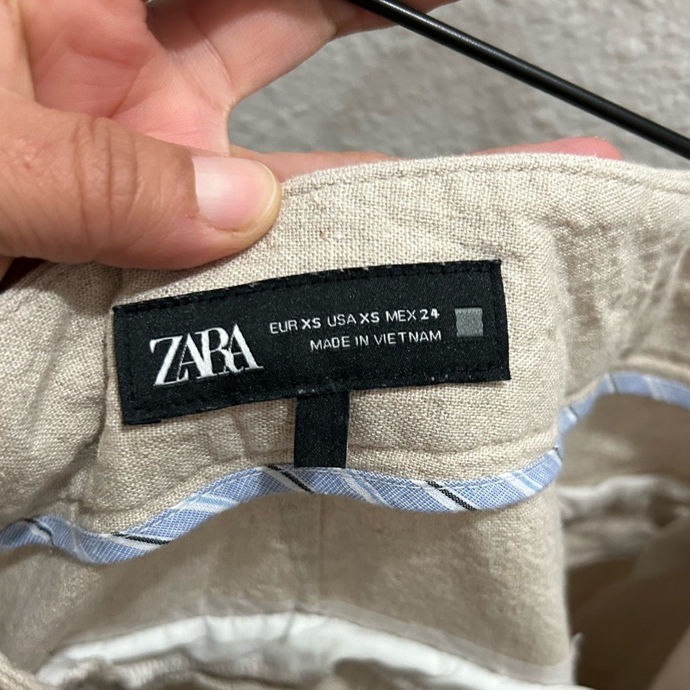 Zara Beige Cropped Jacket & High-Waist Trousers Set - Picture 8 of 8